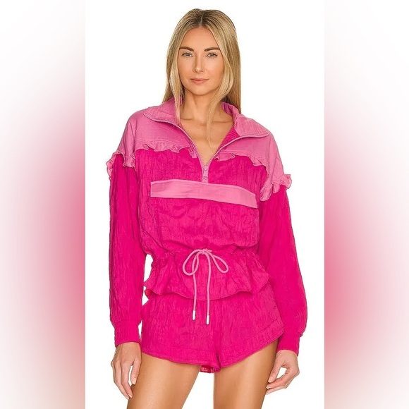 NWT Free People Movement Let’s Go Out Pullover In Azalea Combo size small - Picture 1 of 14
